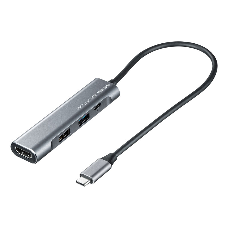 サンワサプライ USB Type-C コンボ スリムハブ USB3TCH21SN