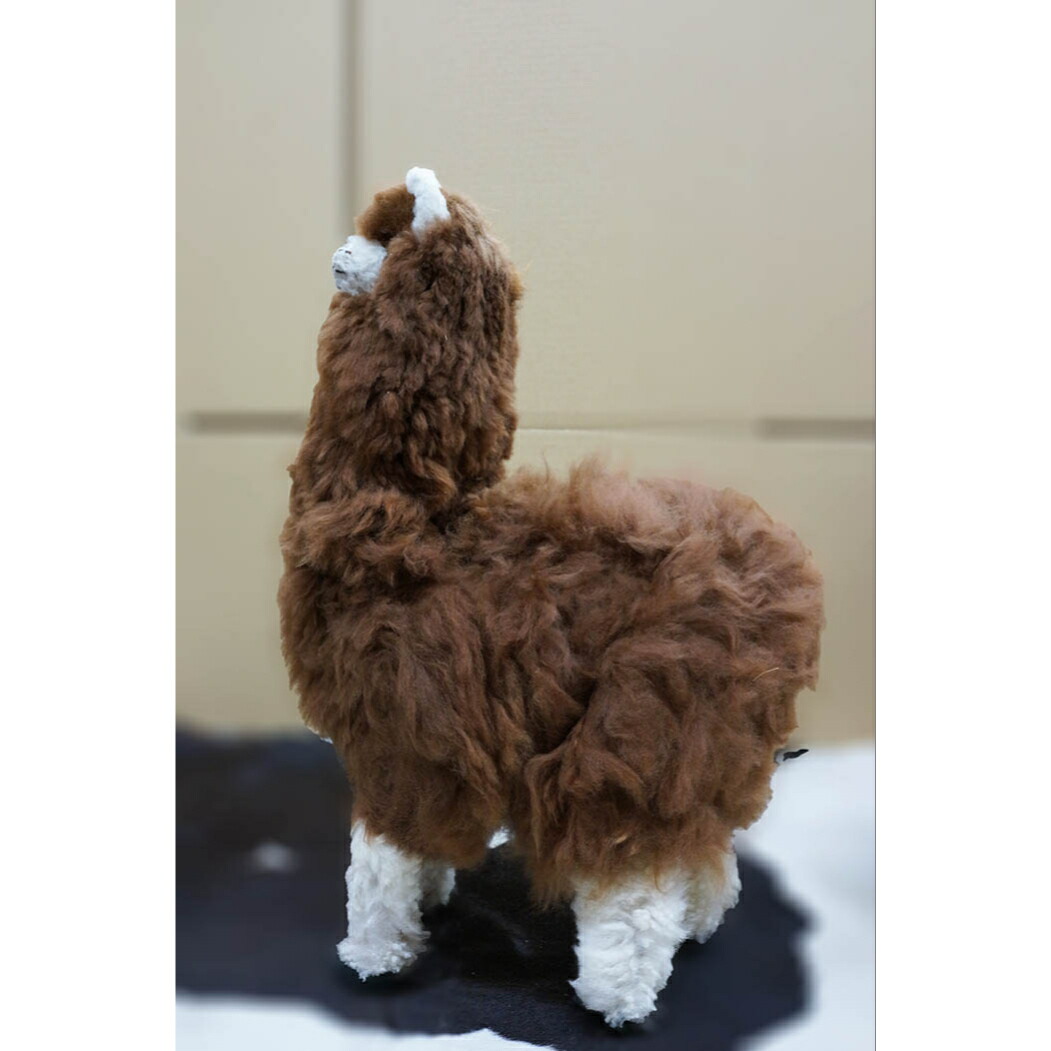 楽天市場 送料無料 アルパカ ぬいぐるみ 中サイズ Mサイズ人形 置物 インテリア 雑貨 原毛 アルパカ原毛 ペルー ペルー製 ギフト プレゼント 50cm Alpaca ブラウン Sj Online Store