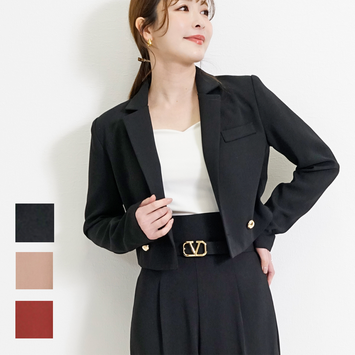 楽天市場】ジャケット レディース ショート丈 クロップド丈 きれいめ