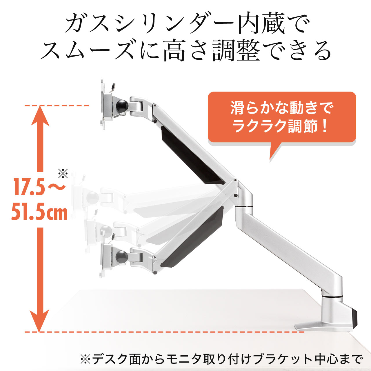 監視手 水準儀3接目 屁こき円柱内蔵 クランプ据付ける 縦画面にもマッチ ウインドアーム ミニターアーム 100 La018 Vned Org