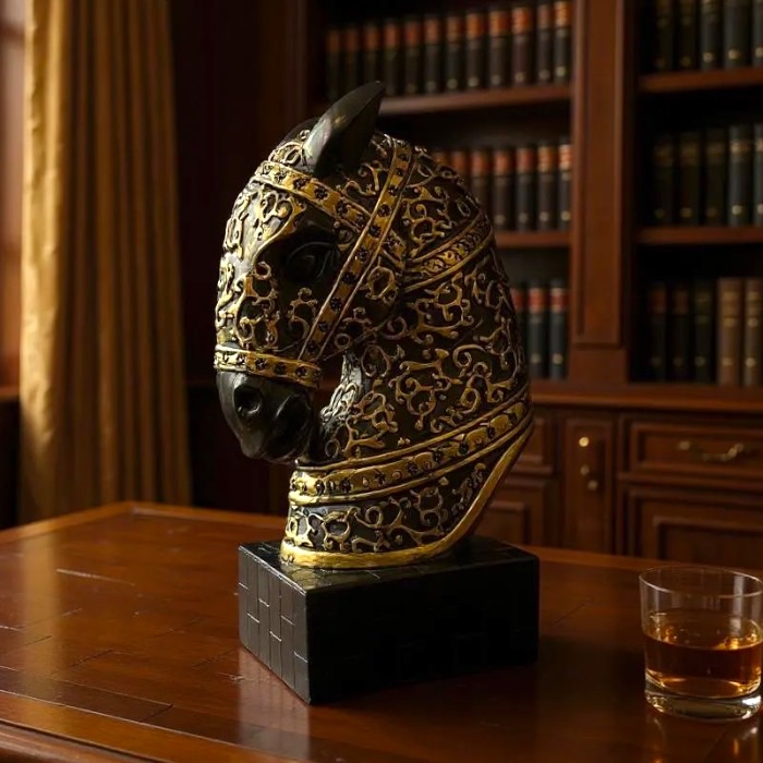 馬 置物 オブジェ 馬頭 ブロンズ風 シャビー クラシック 85070DC 馬 置物 オブジェ 馬頭 ブロンズ風 シャビー クラシック 85070DC