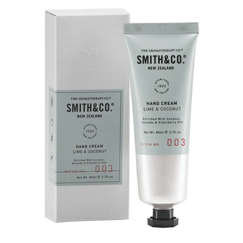 楽天市場 New Smith Co スミスアンドコー Hand Cream ハンドクリーム Lime Coconut ライム ココナッツ シアバター エルダーフラワーエキス ホホバオイル ウィージャームオイル ネイルケア 保湿 ハンドケア アロマ ボディケア Sanwa Select