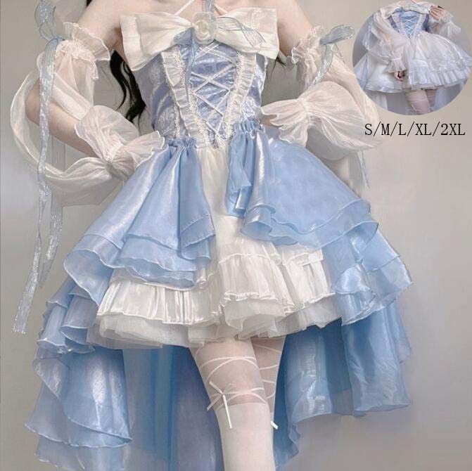 切り替え風 レディースワンピース Lolita 文化祭 萌え萌え 衣装 学園祭 日系女子中高生 イベント衣装 コスチューム OPワンピース