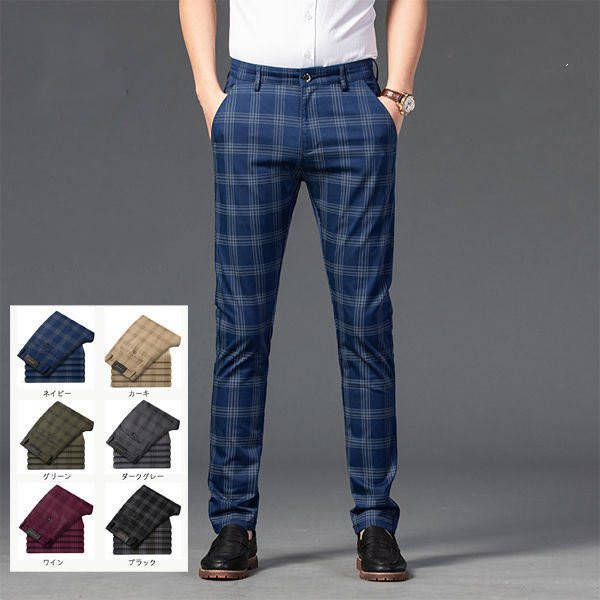 楽天市場】スリムパンツ ビジネススラックス メンズ カジュアル