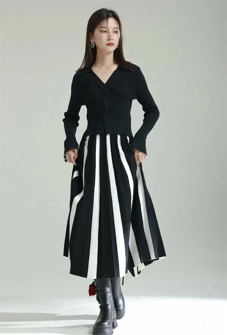 レディース フレアスカート ロングスカート 膝下 スカート Aライ