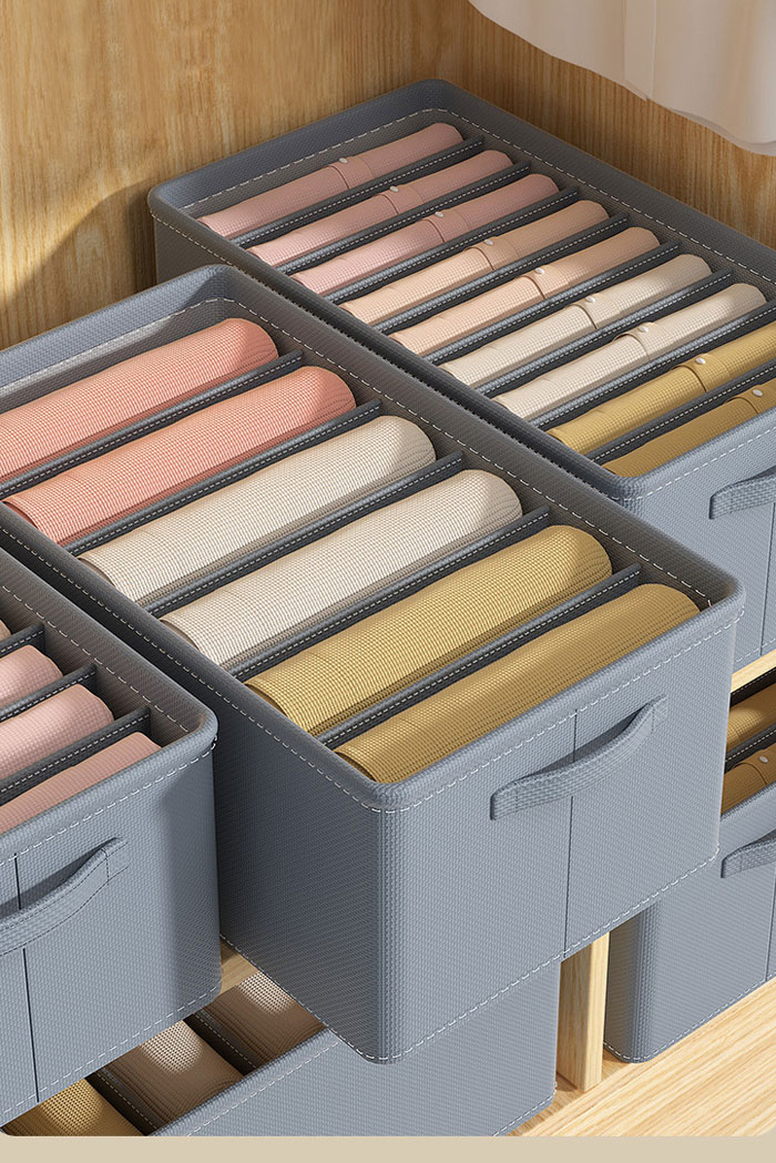 【2セット】蓋付収納ケース 仕切り収納　整理整頓 32×32×12cm 2セット】蓋付収納ケース 仕切り収納 整理整頓 32×32×12cm