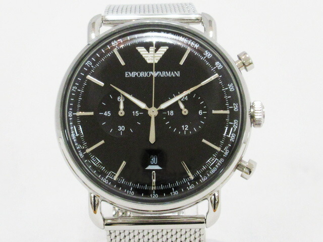 新品 EMPORIO ARMANI 腕時計 ブラック×シルバー AR11104 楽天市場】EMPORIO ARMANI エンポリオアルマーニ 腕時計 AR11104