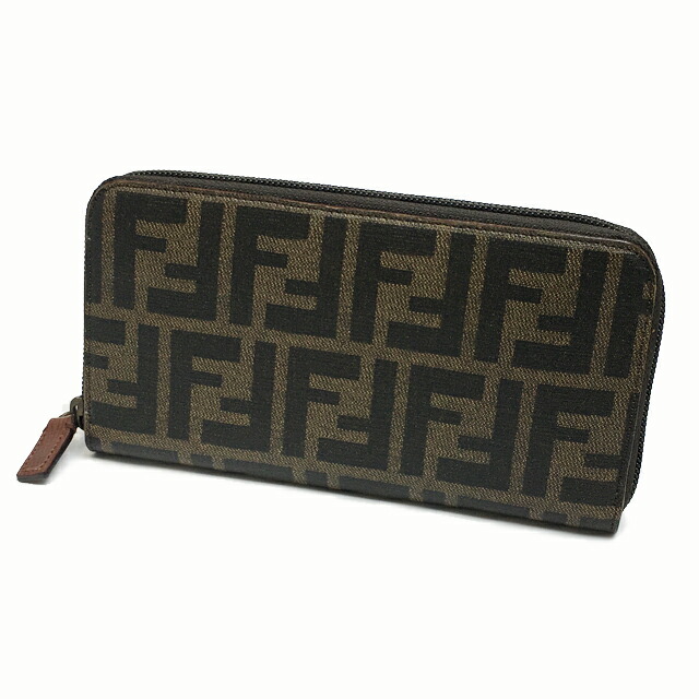 楽天市場】【財布】FENDI フェンディ ズッカ柄 ラウンドファスナー 長