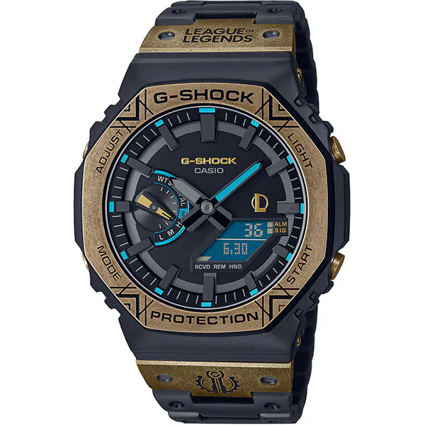G-SHOCK カシオ   GM-B2100LL-1AJR『リーグ・オブ・レジェンド』との協調主義模範例  盛りだくさん金属元素  アナデジ 可動性繋がり ウオッチ メンズ 手ごわいソーラー【新品】