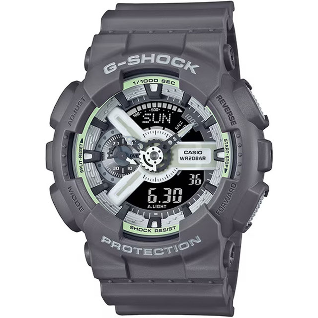 G-SHOCK カシオ ウオッチ メンズ 石英  HIDDEN GLOW続きもの 蓄光人間の顔 GA-110固定ディスク-8AJF【新品】