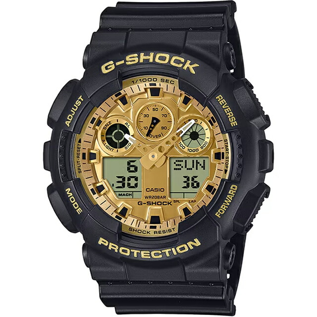 G-SHOCK カシオ 腕時計  ビッグケース アナデジ クオーツ  Black and Gold Series GA-100GGB-1A9JF【新品】