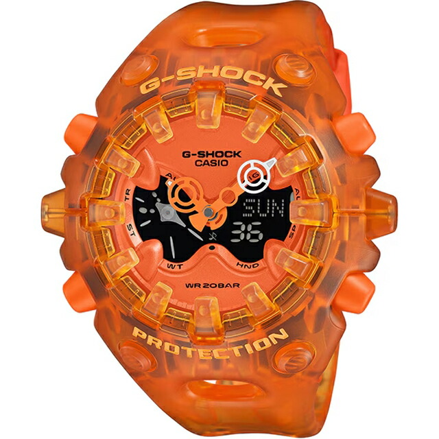 G-SHOCK カシオ メンズ 腕時計 10年バッテリー ビッグケース アナデジ クォーツ TRANSPARENT PACK スケルトンボディ 蛍光オレンジ GA-V01SKE-4AJF【新品】