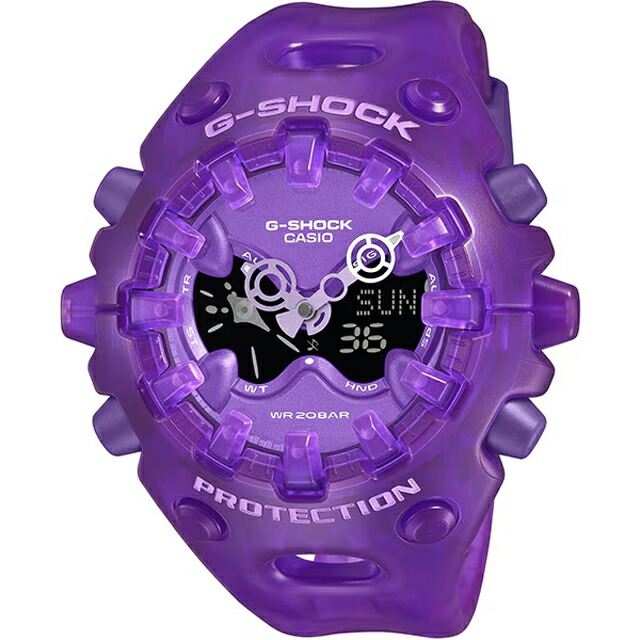 G-SHOCK カシオ メンズ 腕時計 10年バッテリー ビッグケース アナデジ クォーツ TRANSPARENT PACK スケルトンボディ パープル系 GA-V01SKE-6AJF【新品】