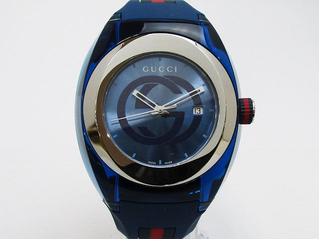 グッチGUCCI 137 メンズ クォーツ SYNC シンク 46mmYA137104A【新品】|サンワワールド店