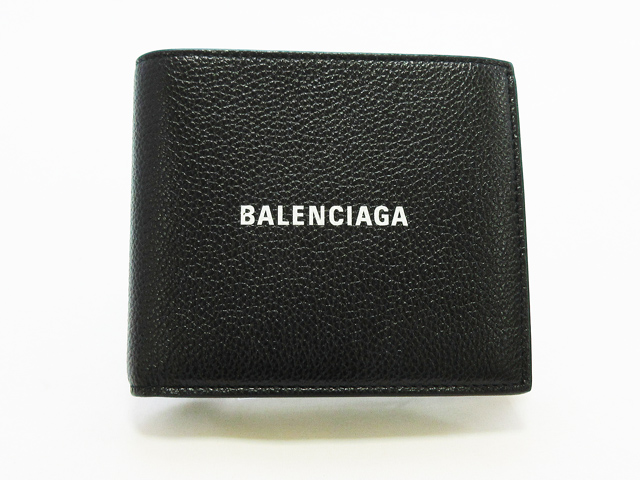 二つ折り財布 1izi3 コンパクト 新品 1090 Balenciaga メンズ コンパクト バレンシアガ ブラック バレンシアガ レザー サンワワールド店ラッピング無料 1izi3