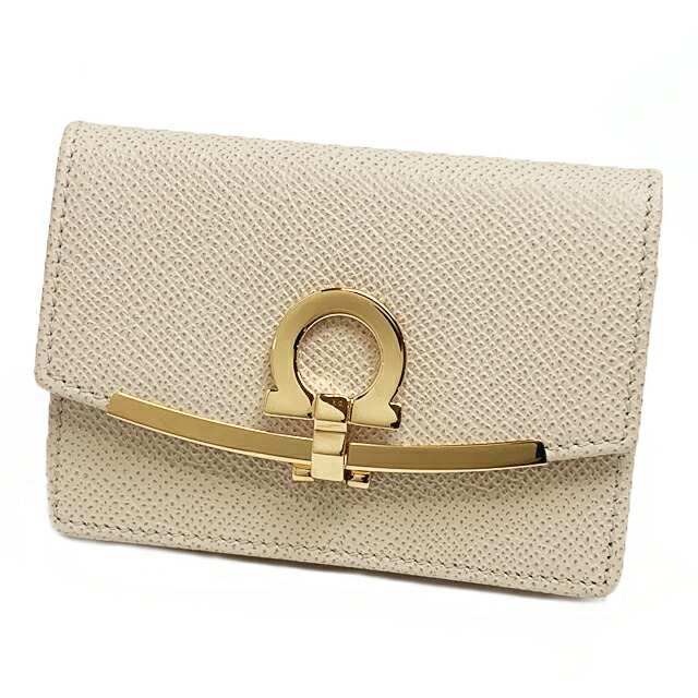 【新品】フェラガモ  FERRAGAMO 名刺入れ カードケース レディース 22D198 0740823 BONE