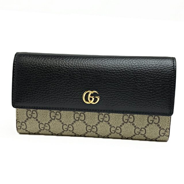 GUCCI グッチ 長財布 GGマーモント レザー ブラック レディース 楽天市場】【新品】 グッチ 長財布 ダブルG コンチネンタル