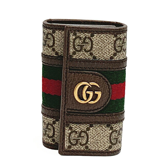 グッチ GUCCI 6連足懸かり入れもの GGスプリームキャンバス なめし革 オフィディア 603732 96IWT 8745 ベージュ/赤銅色【新品】