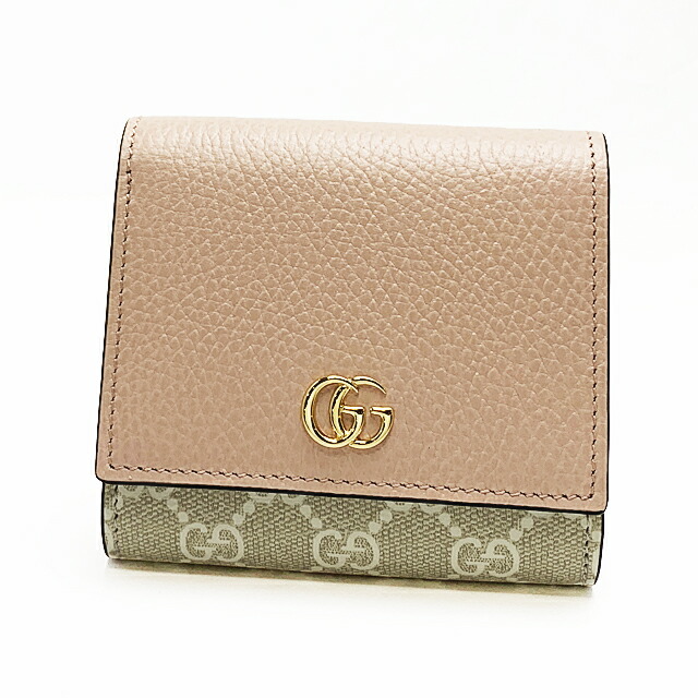 美品✨グッチ　二つ折り　財布　クーリエ　UFO GG柄　PVC レザー　金ロゴ GUCCI - 美品✨グッチ 二つ折り 財布 クーリエ UFO GG柄 PVC