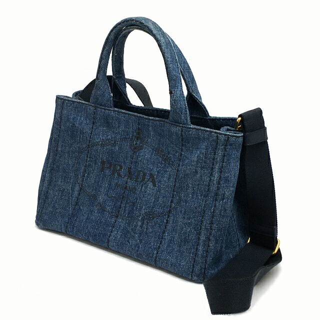 プラダ PRADA カナパ 2Way御徒面子  ハンドバック ショルダーバッグ1BG439 レディース御徒面子 ジーンズ【中古】