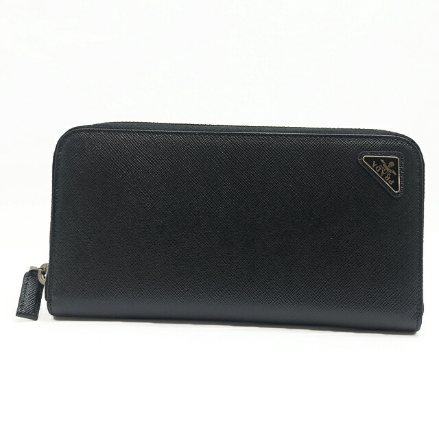 楽天市場】プラダ 長財布 PRADA バイカラー ラウンドファスナー
