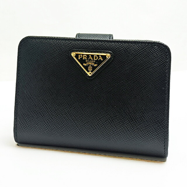 ⭐️ 極美品 プラダ サフィアーノ トライアングル 二つ折り財布 ブラック 鑑定済 Amazon.co.jp: [Prada] [プラダ] 三つ折り財布 サフィアーノ