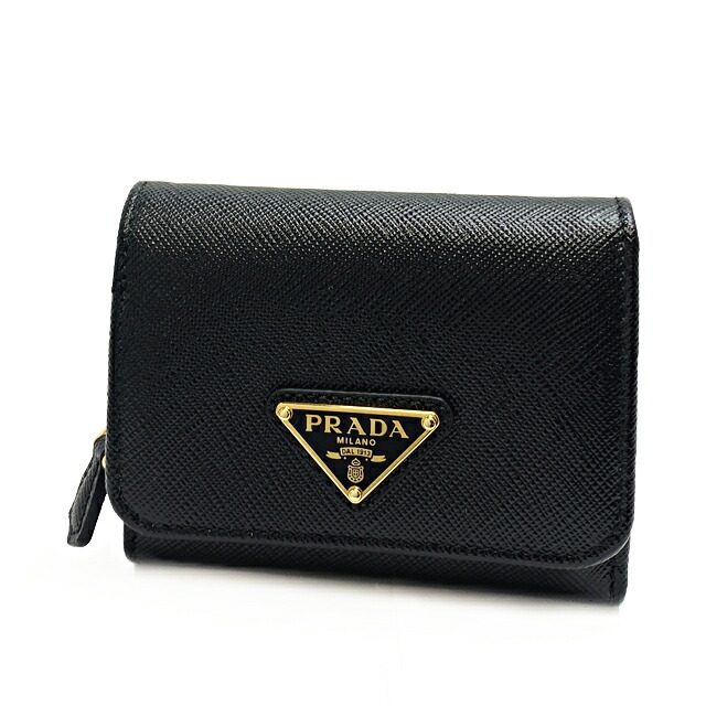 楽天市場】プラダ PRADA 財布 三つ折り ミニ財布 レザー