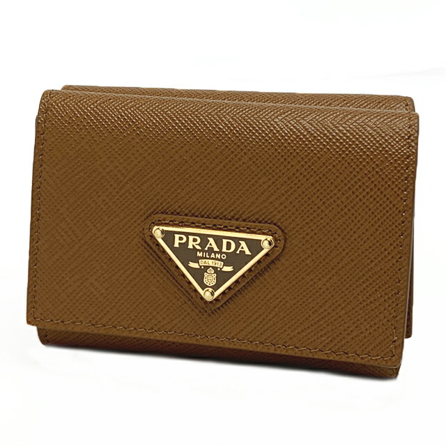 ゲリラセール新品　プラダ　PRADA 三つ折り財布 サフィアーノ　ブラック 楽天市場】プラダ 三つ折り財布の通販