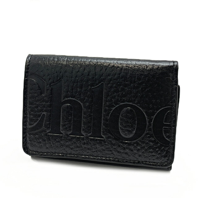 クロエ Chloe レディース 三つ折り紙入れ  CHC24WP452 O21 001 BLACK【新品】