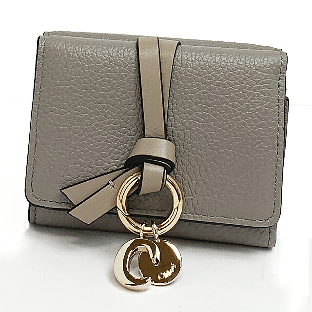 【新品】クロエ Chloe レディース ミニ 三つ折り紙入れ 21WP946 F57 053 Cashmere Grey