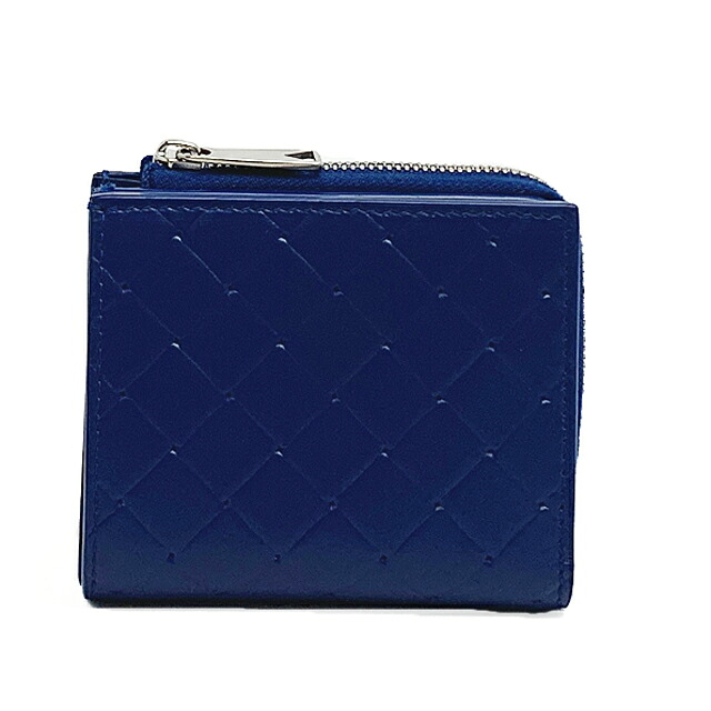 ボッテガヴェネタ BOTTEGA VENETA 二つ折り財布 イントレチャート スタンプ 841823 V0AQ1 4298 ロイヤルブルー【新品】｜サンワワールド店