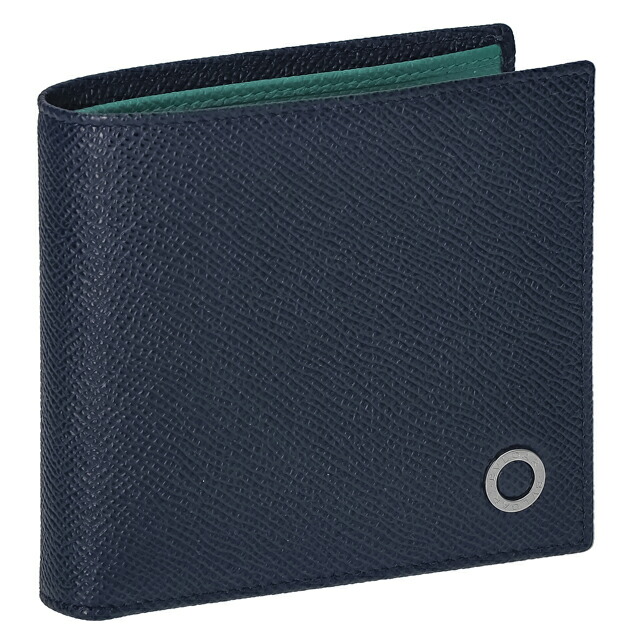 【新品】ブル小峡谷 BVLGARI メンズ 二つ折り金入れ ブルガリブルガリ マン 288275 GRAIN/BLUMEDIUM 米国海軍