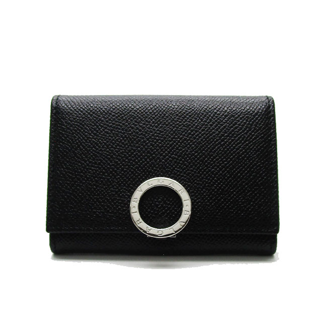 BVLGARI ブルガリ 黒 ブラック レザー製 名刺入れ カード入れ 名入れ】 ブルガリ カードケース スリム メンズ ブランド 本革