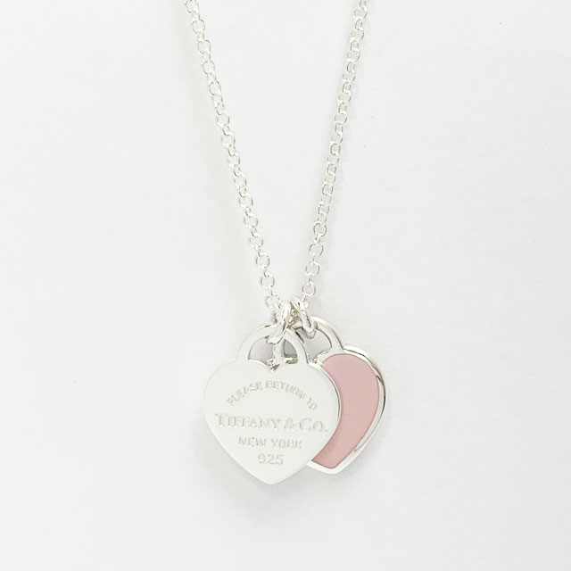 ティファニー TIFFANY&CO. ネックレス RTTミニダブルハート タグ ペンダント ピンク シルバー 28751249【新品】｜サンワワールド店