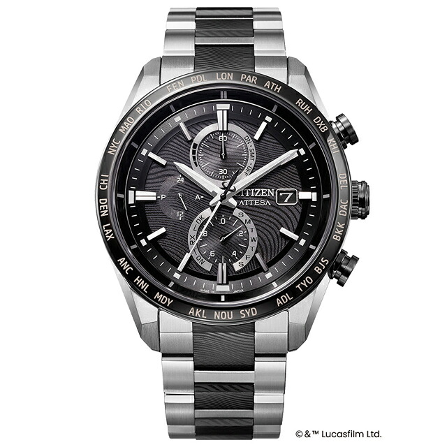 シチズン CITIZEN アテッサ ウオッチ メンズ ソーラー電磁波 STARWARS マンダロリアン ベスカーモデル 領域押さえる1,400本  AT8385-55E【新品】