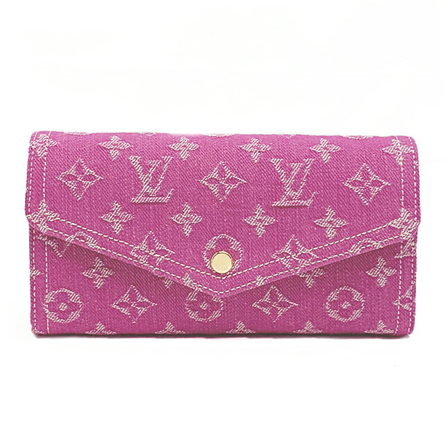 【新品】ルイヴィトン  LOUIS VUITTON 長銭入れ モノグラム ポルトフォイユ サラ M28280 フューシャデニム
