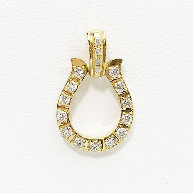楽天市場】K18 ペンダント ネックレストップ 喜平 ダイヤ0.1ct