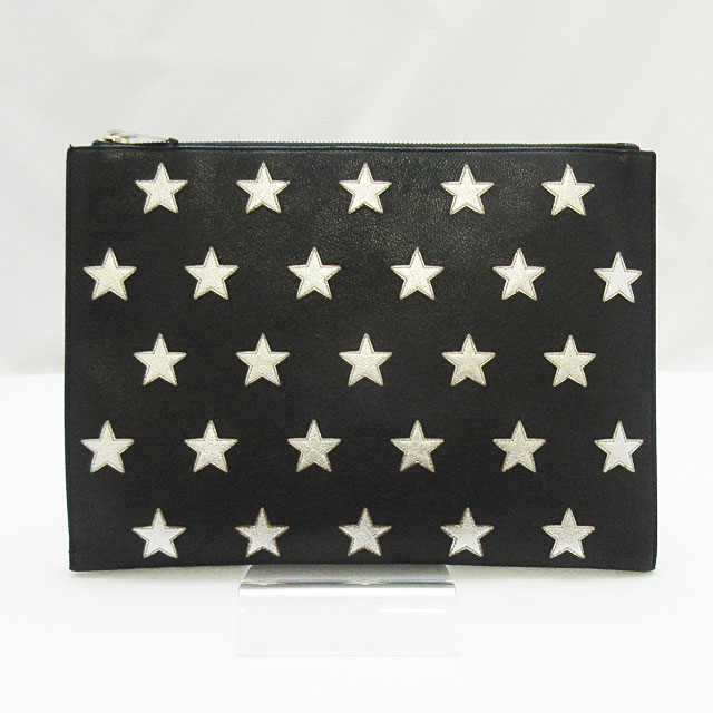 サンローラン SAINT LAURENT クラッチペダル 二つ目 御徒面子 はやりっ子 星 黒いこと ★ 397295【中古】