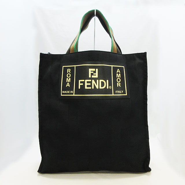 【FENDI】トートバッグ  ビジネスバッグ　ゴールド金具　PVC  ブラウン FENDI】ビジネスバッグ ペカン柄 PVC ブラウン ブラック - メルカリ