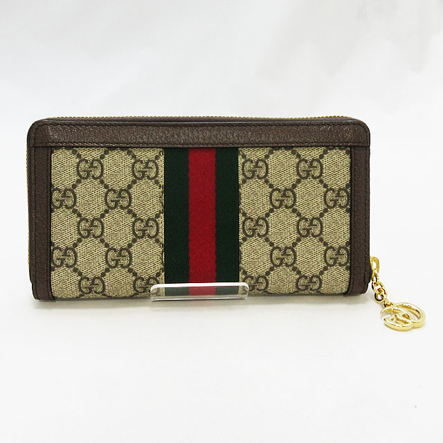 GUCCI 長財布 ＧＧスプリーム ラウンドファスナー-