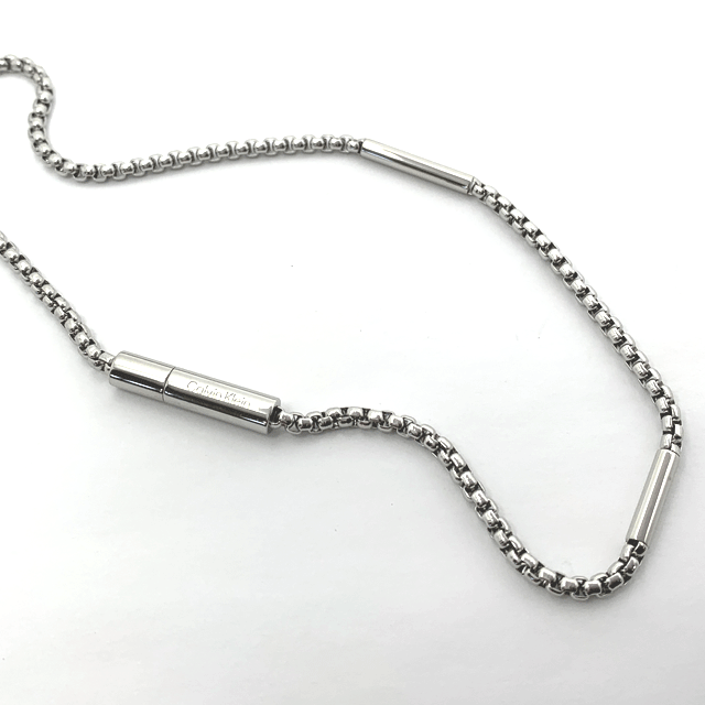 カルバンクライン 首飾り Calvin Klein メンズ CYLINDER LINKS 首飾り しろがね色 35000573 【新品】