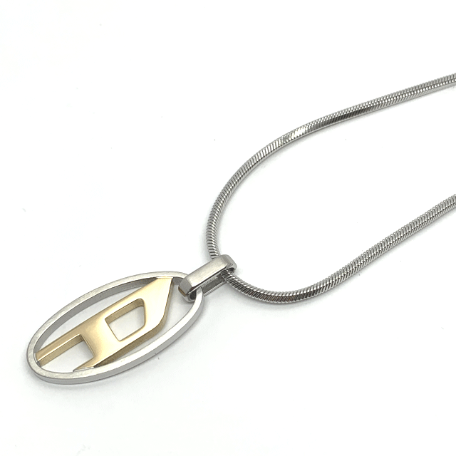 ディーゼル ネックレス DIESEL メンズ アクセサリー DX1421931 シルバー ゴールド【新品】|サンワワールド店