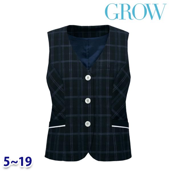 GROW グロウ GVEL-2302 ベスト 5号から19号 Servoサーヴォ事務服オフィスウェアSALEセール 23SS｜三洋アパレル店 10,450円