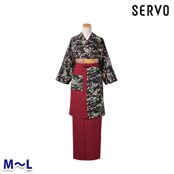OD203 茶衣着 MからL 友禅調小紋 SerVo サーヴォSUNPEX IST23o
