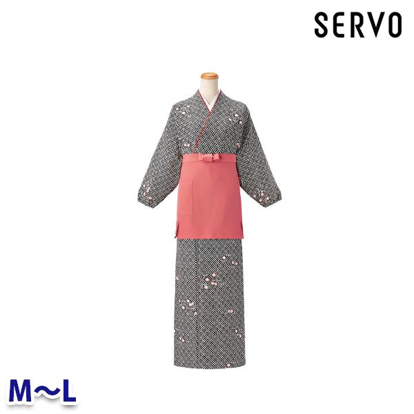 OD249 茶衣着 MからL 市松文様にキクの花 SerVo サーヴォSUNPEX IST23o