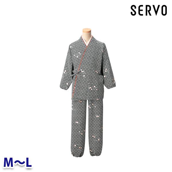 OD250 茶衣着ズボン下 MからL 市松文様に秋草の花 SerVo サーヴォSUNPEX IST23o