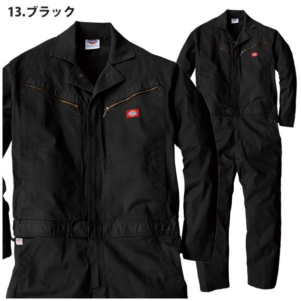 D 726 Dickies ディッキーズ長袖ストレッチツイルツナギ 刺しゅうプリントも承ります Sale販売 Musiciantuts Com