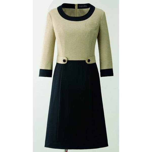 事務服 ワンピース enjoie アンジョア　61520　ワンピース　5号から19号SALEセール