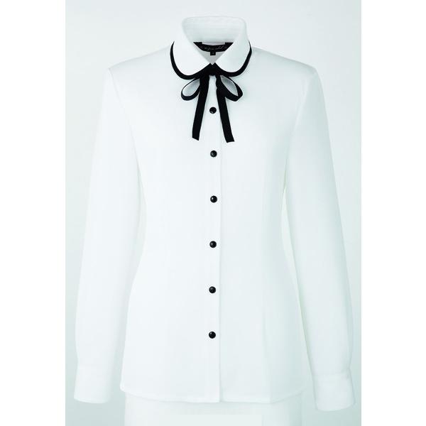 事務服 トップ 長袖 気が大きい大きさ enjoie アンジョア 01072 長袖トップ 17号から19号SALE大売り出し