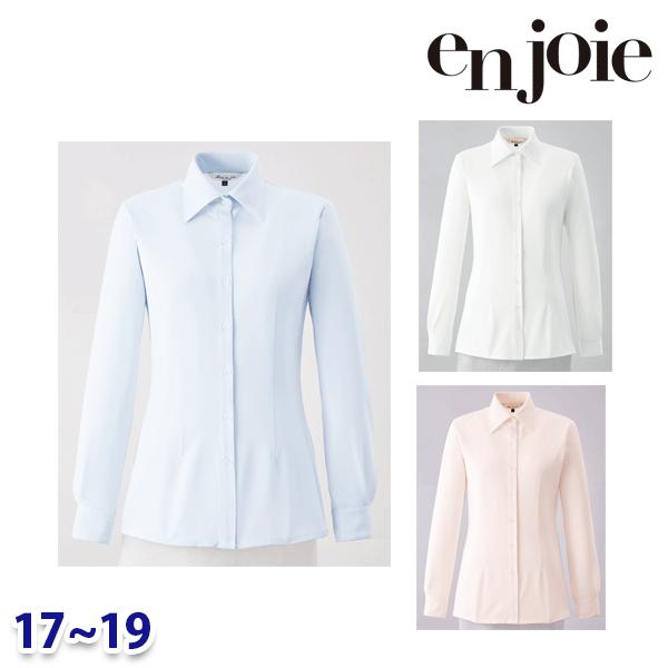 長袖プルオーバー enjoieアンジョア 01215 事務服 17号から19号 SALE大売り出し 22AW